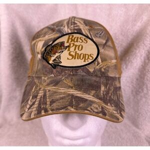 Bass Pro Shops Mens Camo Hat Adjustable Advantage Max-5 Tan Brown